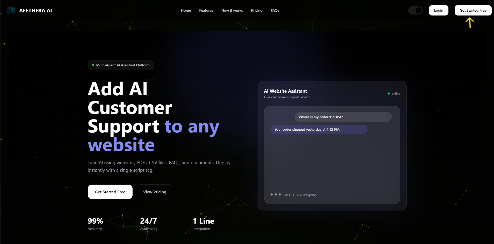Login form page